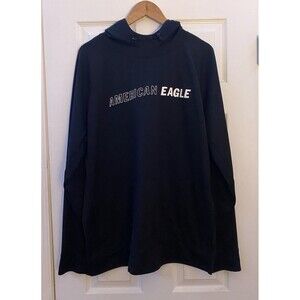 AMERICAN EAGLE Flex Black Hooded Pullover size XXL front pocket